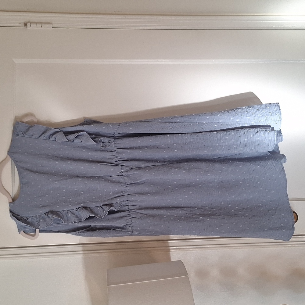Blue Ruffle Summer Dress 2XL - Picture 3 of 4